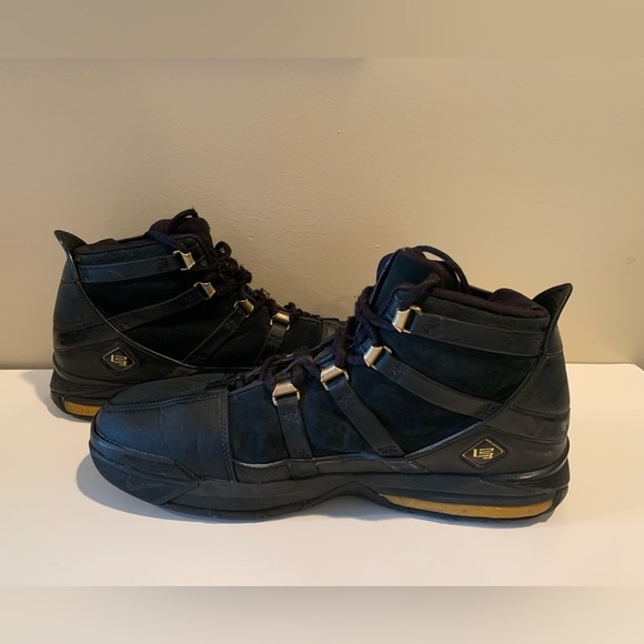 Nike Air Zoom LEBRON‎ 3 III 2005 Black Gold Size 11 #312147-006 - Picture 6 of 8